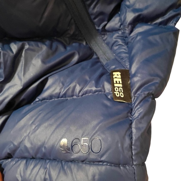 REI Co-Op Women’s Women's Puffer 650 Fill Down Jacket size Small Blue Warm! - Picture 4 of 11